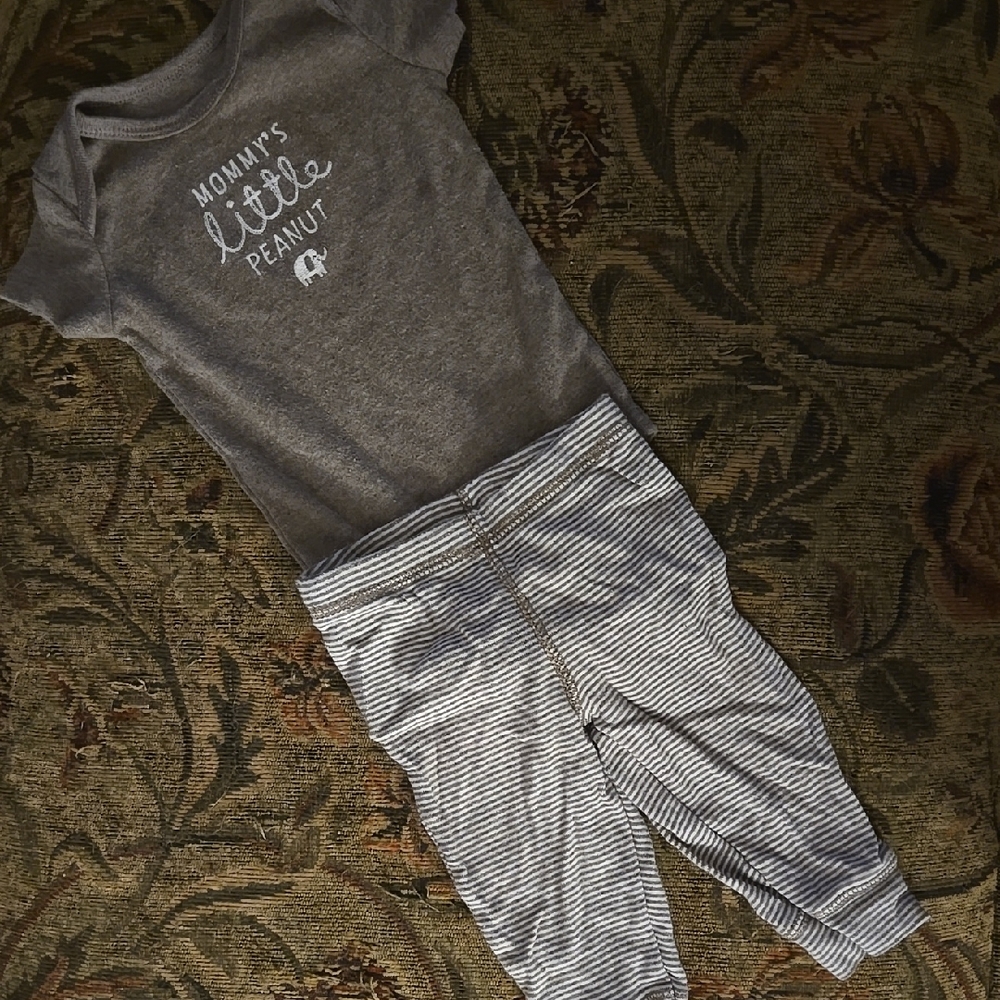 Carter's Gray and White Baby Outfit